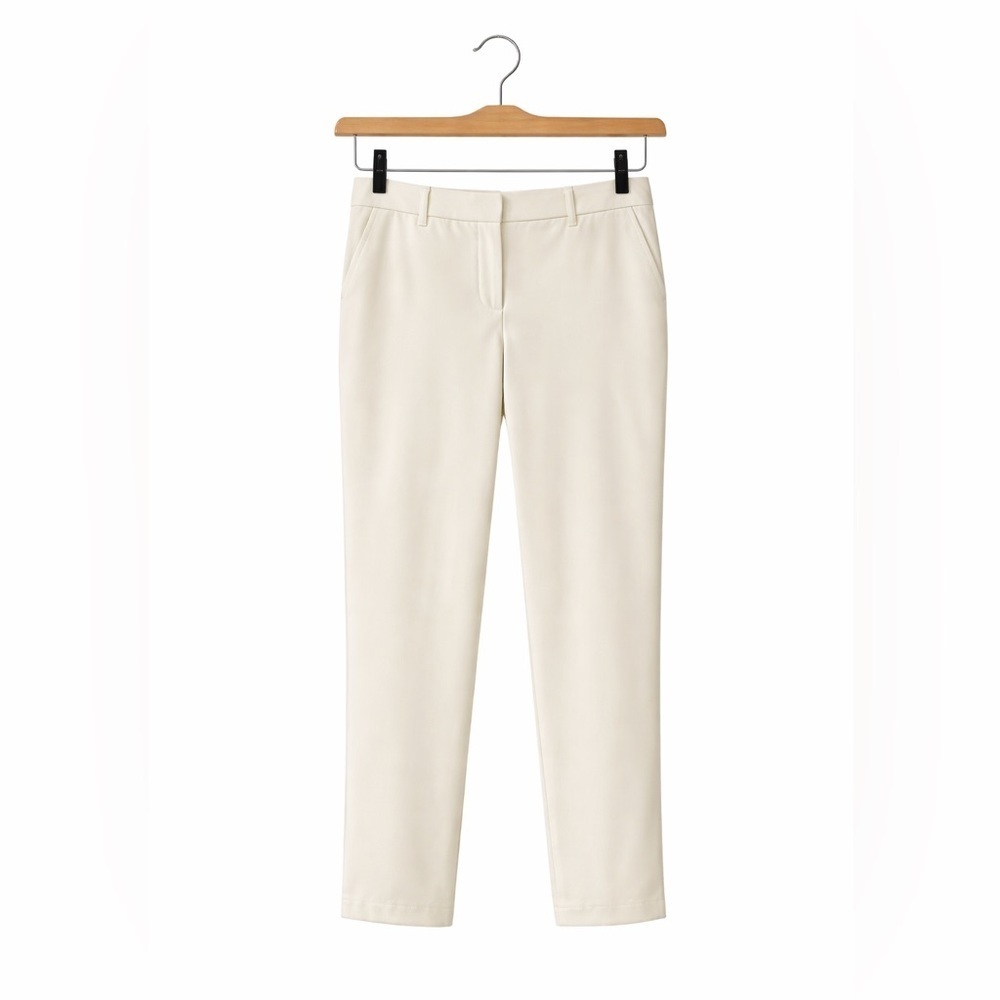J. Crew City Fit Women's Size 2 Ankle Length, Flat-Front Khaki Pants.